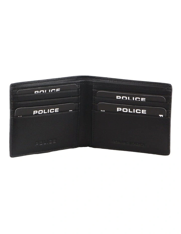 Leather Bi-Fold Wallet in Black