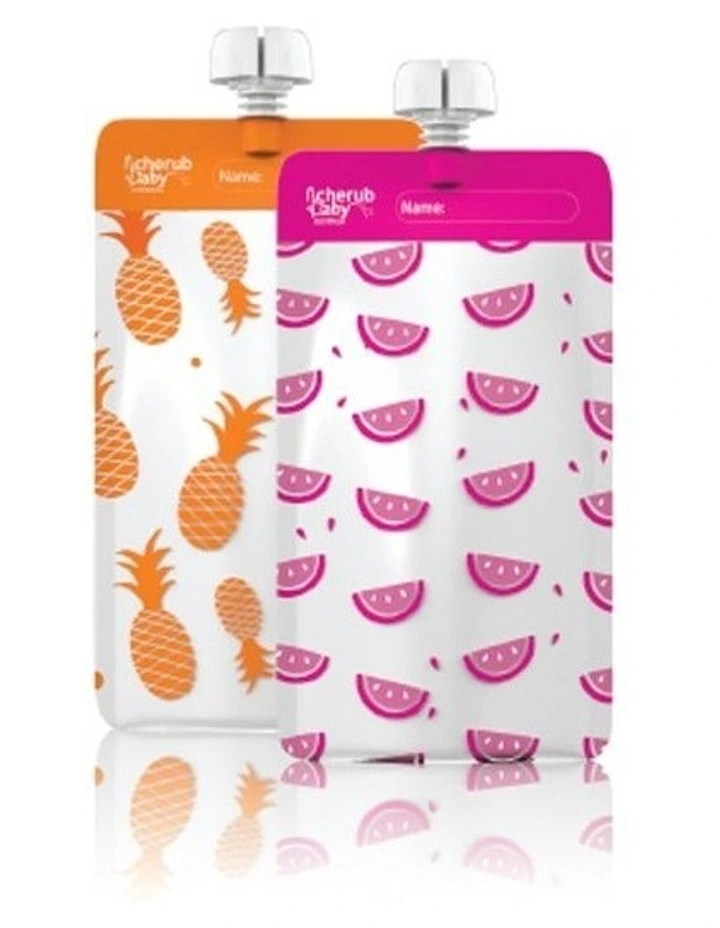 On The Go Mini Food Pouches Neon Melon & Hot Pineapple 10 Pack