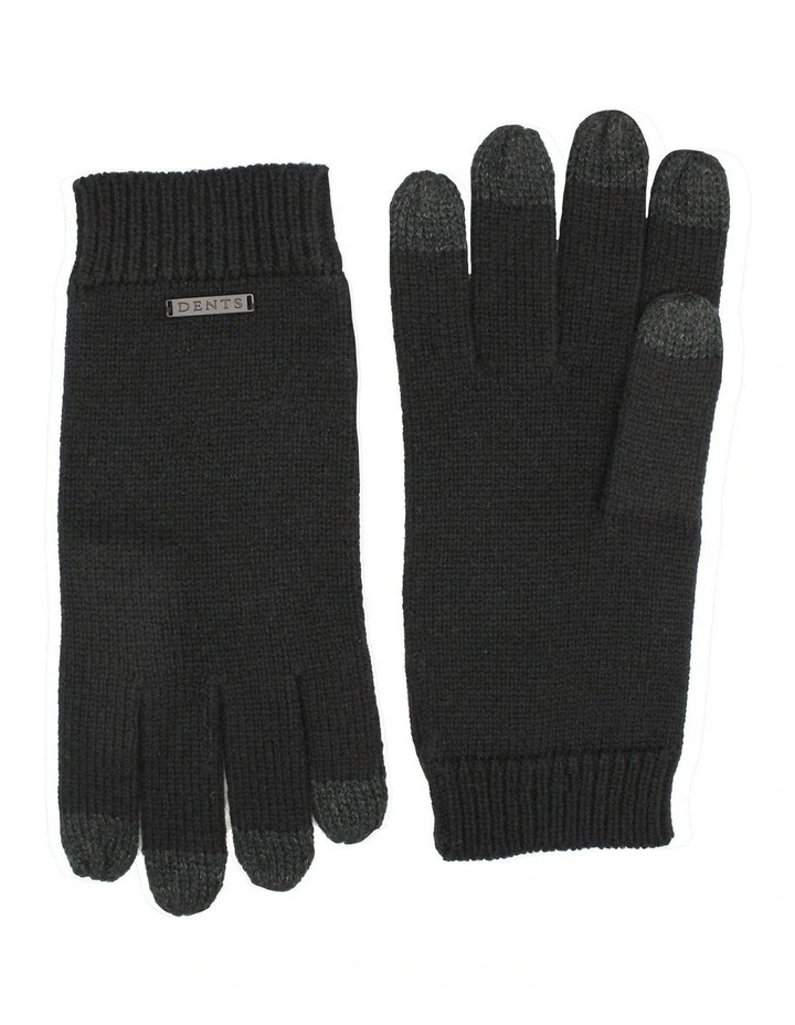 Pure Merino Wool Gloves in Black