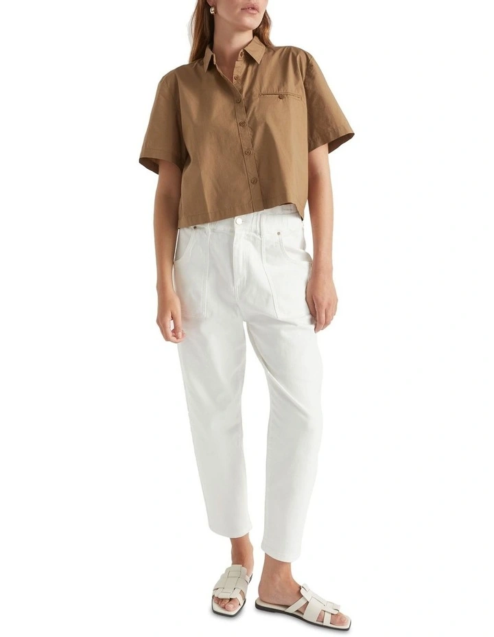 Poplin Crop Shirt