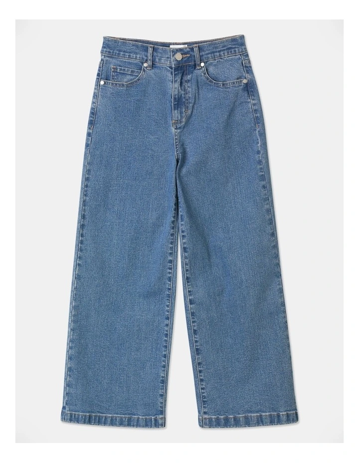 High Rise Wide Leg Jean in Denim
