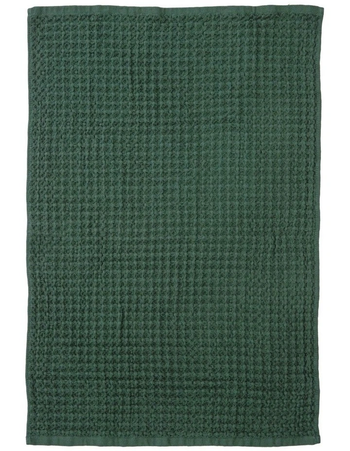 Chunky Waffle Kitchen Towel 2 Pack in Olive