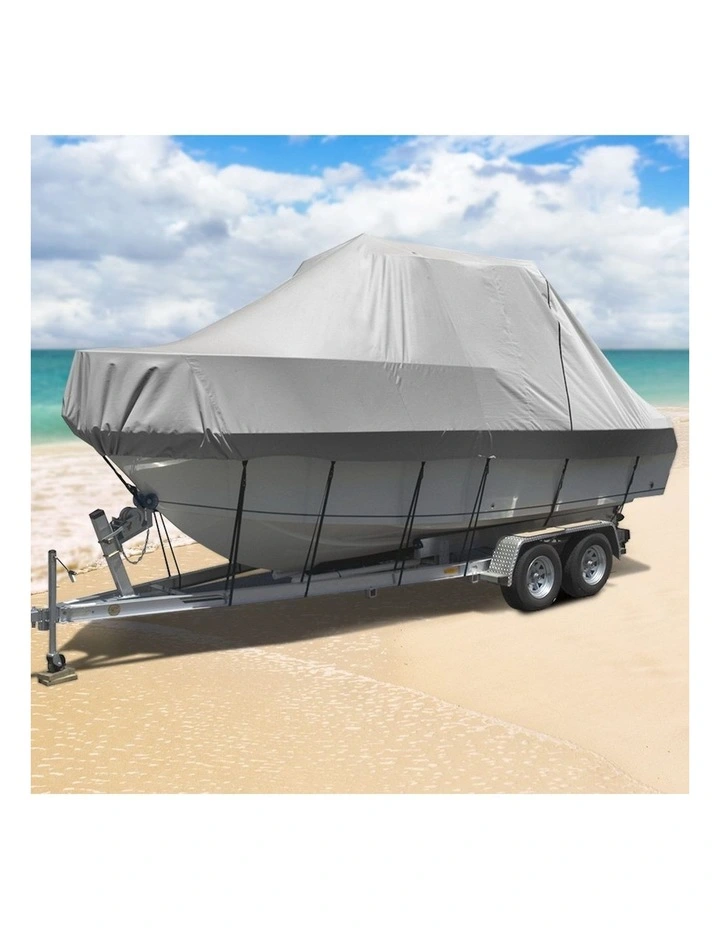 Boat Cover Trailerable Jumbo Marine Grade Heavy Duty 19-21ft in Grey