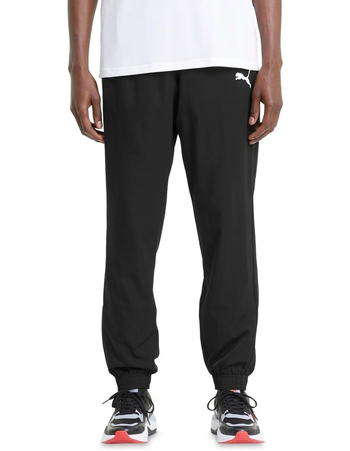 Active Woven Elastic Waistband Pant Black