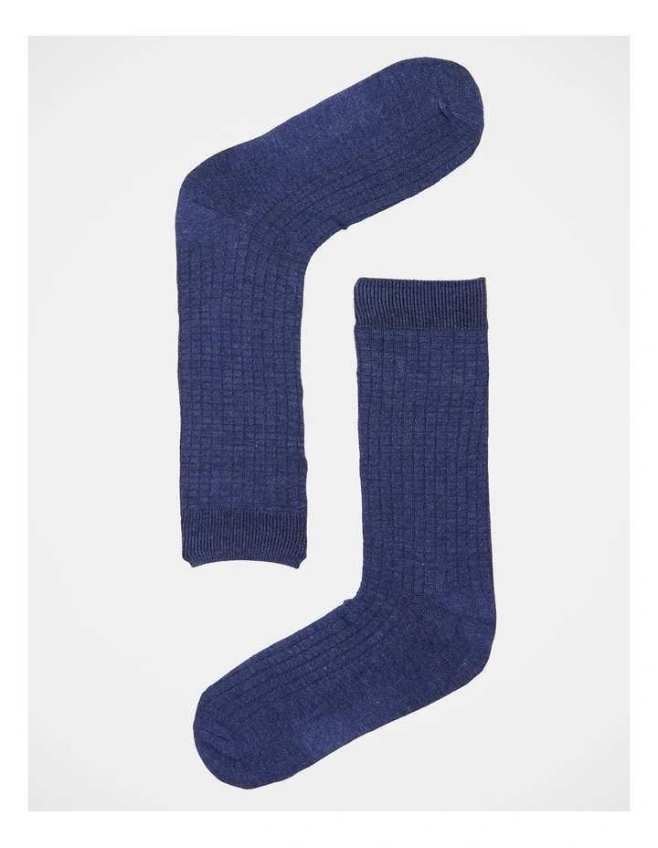 Organic Bamboo Textured Socks 3 Pack in Multi