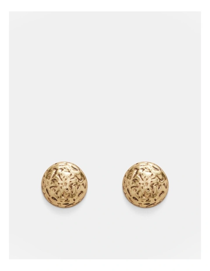 Combat Stud Earrings in Gold