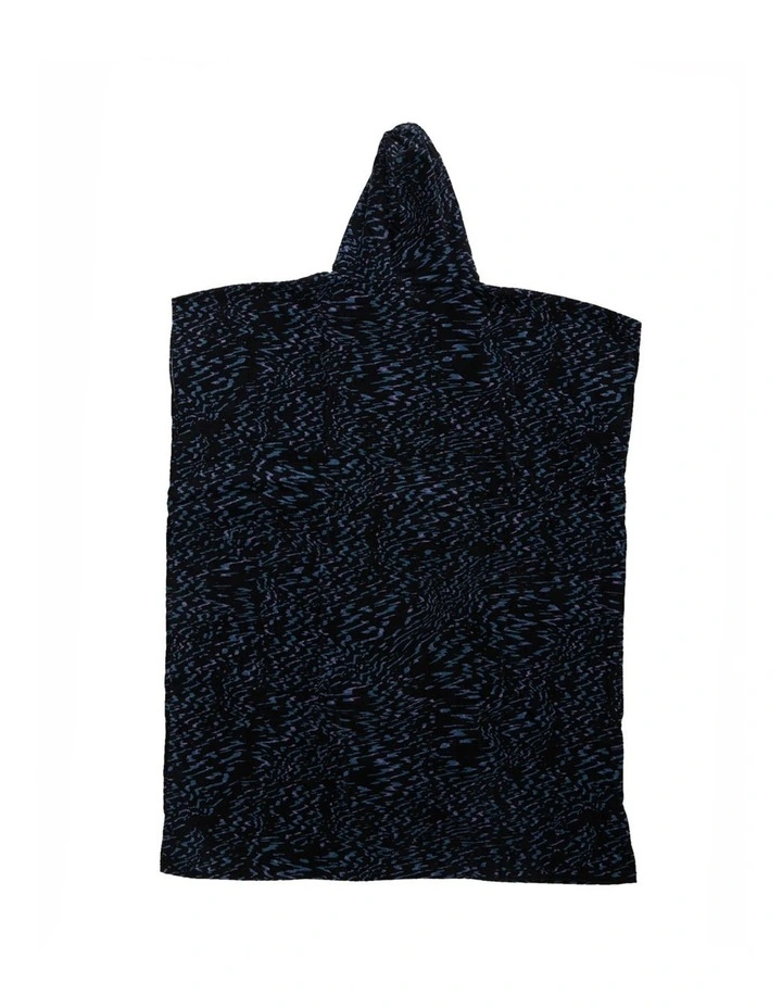 Hooded Beach Towel in Future Hippy Midnight Navy