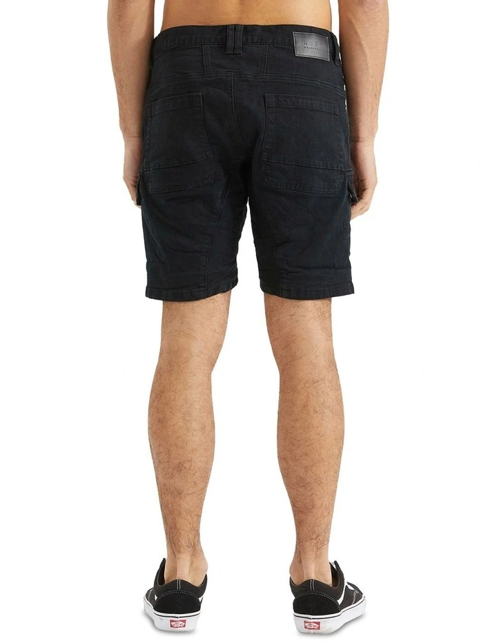 Salem Cargo Shorts in Overdyed Black