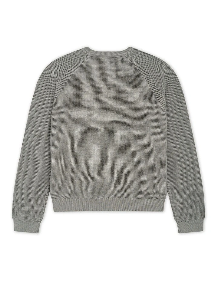 The Summit Raglan Knit (8-14 years) in OD Steel