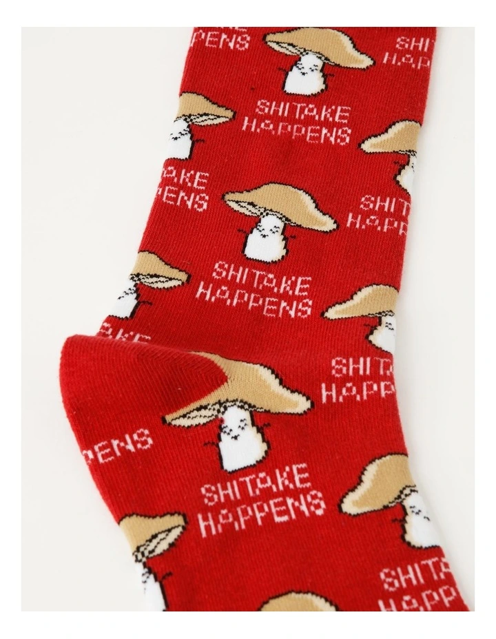 Shiitake Socks in Red
