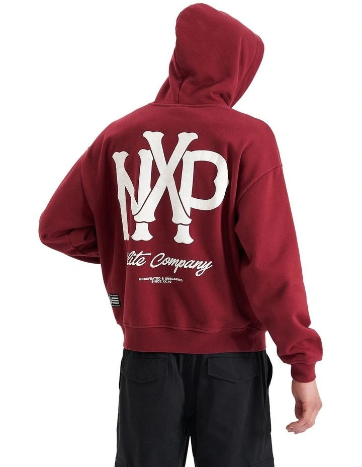 Pursuits Heavy Box Fit Hooded Sweater in Red