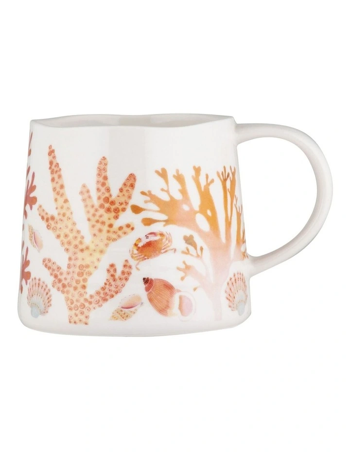 Gabby Malpas Ocean Life Mug in Coral