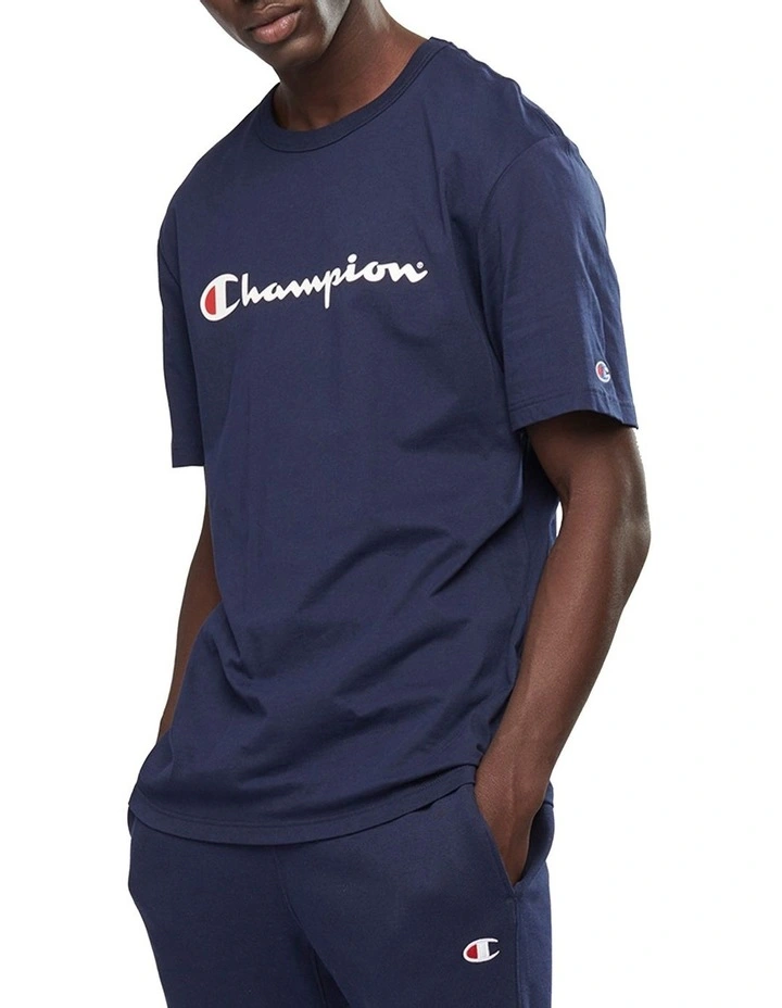 Script Tee Navy