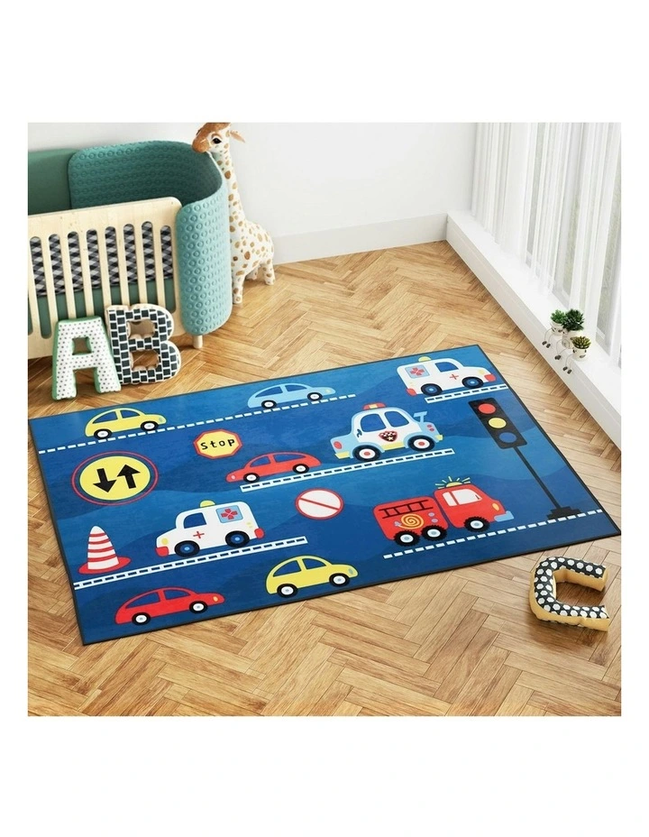 Short Pile Washable Floor Rug 160x230cm in Multi