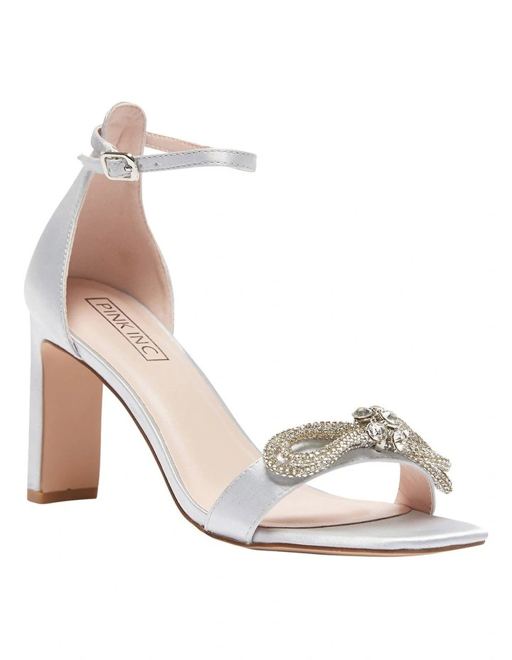 Honey Sandals In Silver Satin