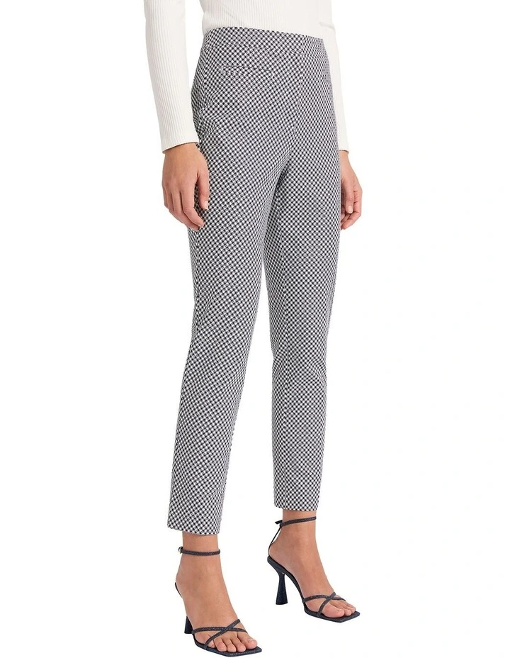 Nicki Print Pant in Navy/White