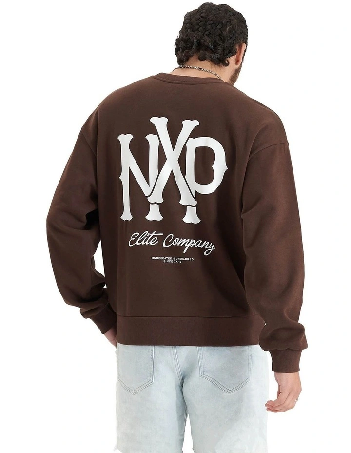 Exposed Heavy Box Fit Sweater in Shaved Chocolate