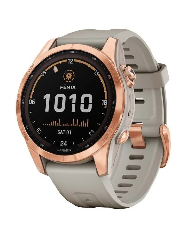Fenix 7S Solar Rose Gold with Light Sand Multisport GPS Watch