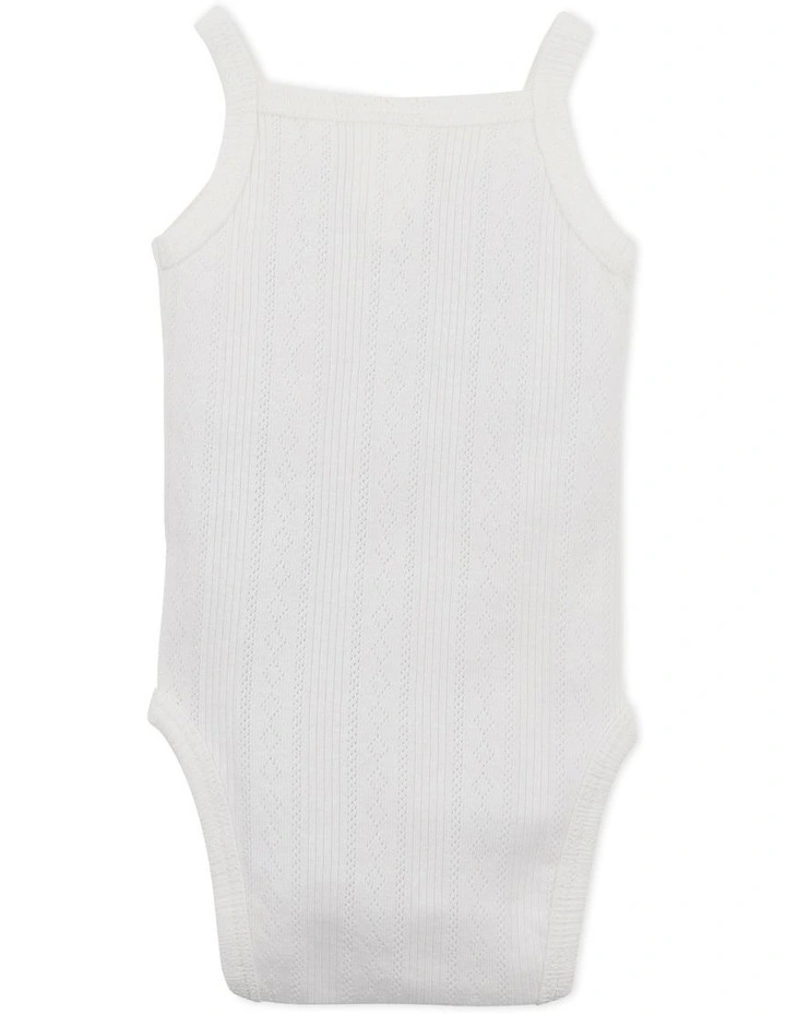 Pointelle Bodysuit In White