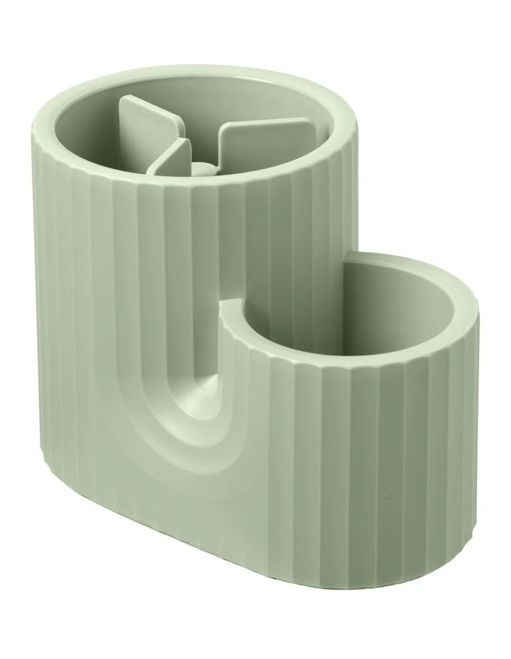 Modern Cactus Utensil Organiser 21.3x13.5x15cm in Sage