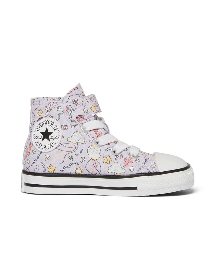 Chuck Taylor All Star 1V High Mermaids Infant Sneakers in Purple