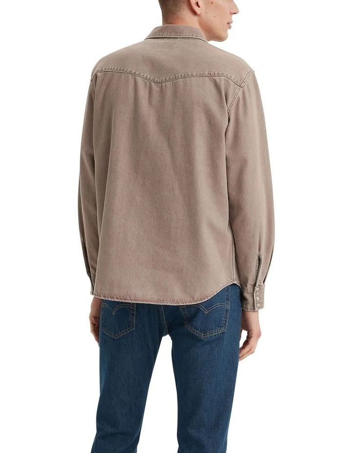 Sawtooth Relaxed Fit Western Shirt in Clark Brown