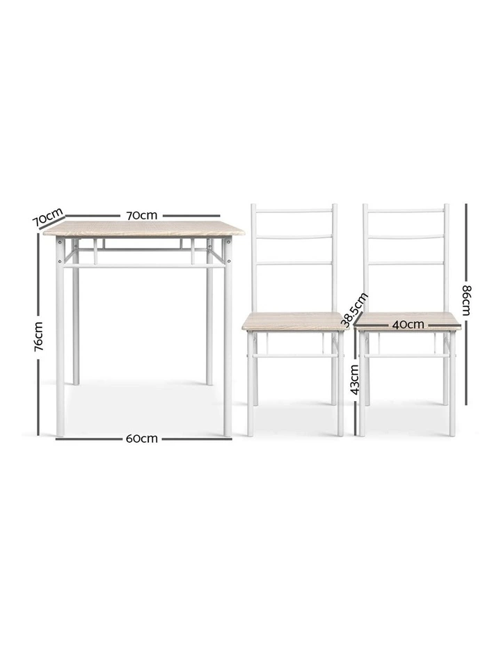 Artiss 3 Piece Dining Set Natural