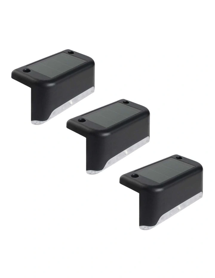 3 Piece Solar Deck Wireless Lights Set