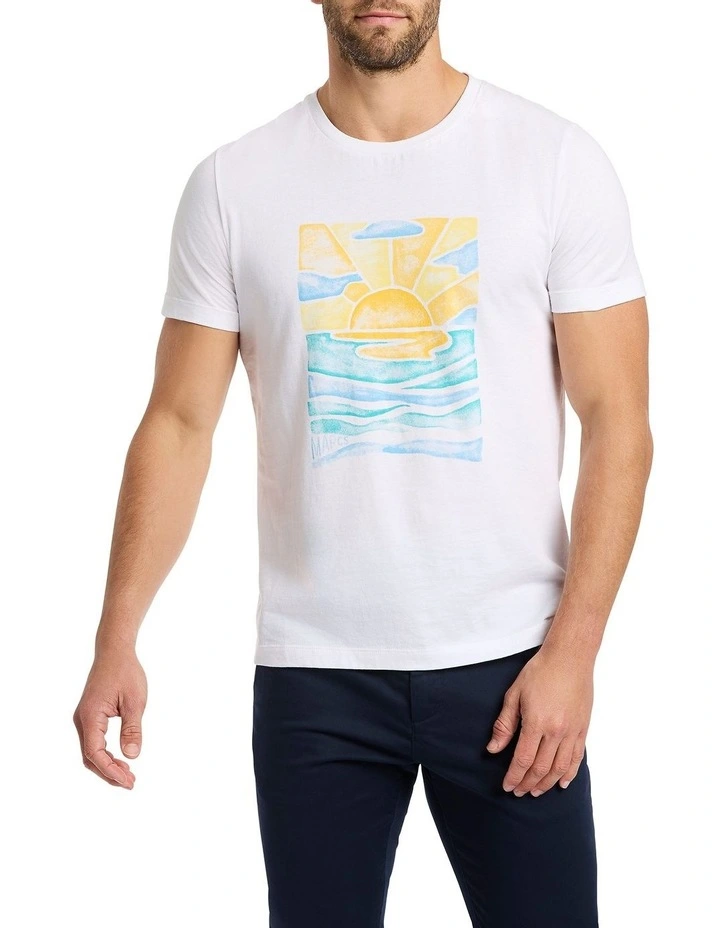 The King's Beach Tee in White