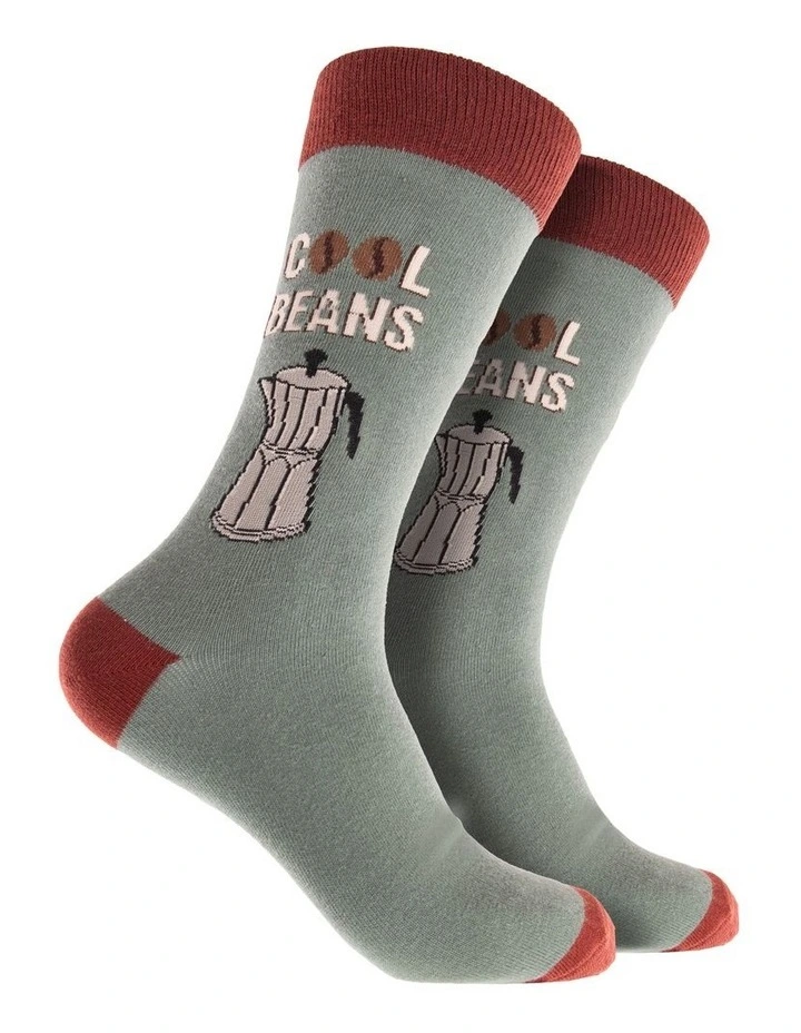 Cool Beans Cotton Crew Socks in Multi