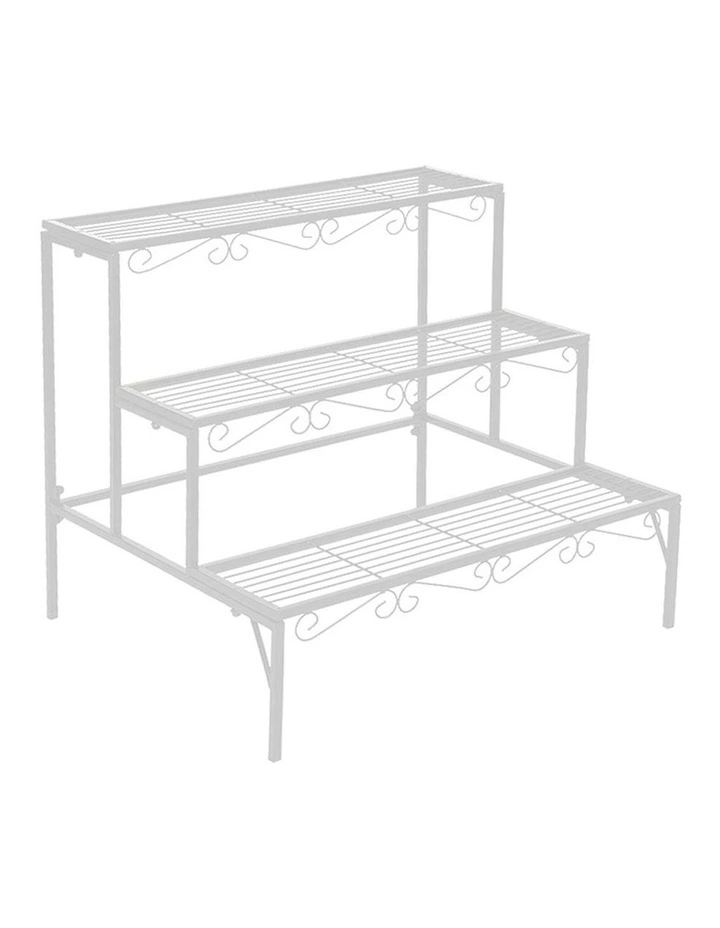 Metal 3 Tier Plant Stand in White