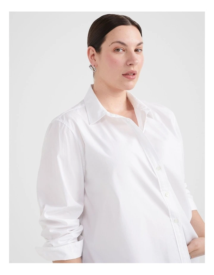 The Cotton Poplin Shirt in White