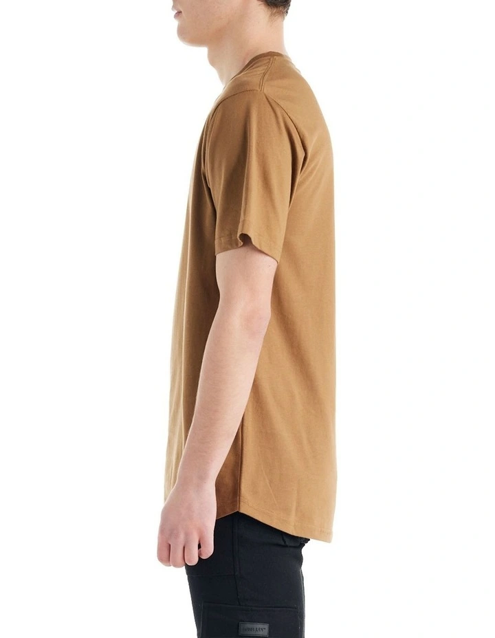 Naples Embroidered Tee in Sepia