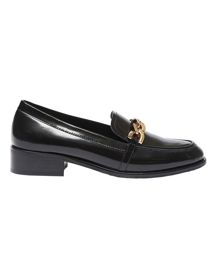 Kate Black Hi Shine Flat Shoes