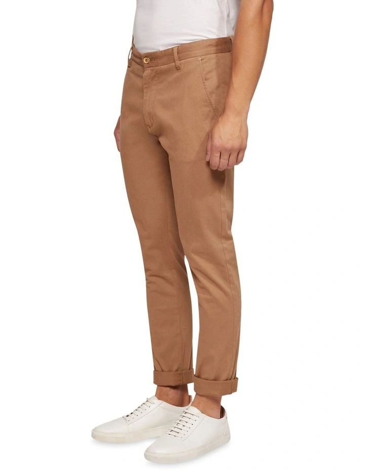 Stretch Skinny Fit Chinos in Brown