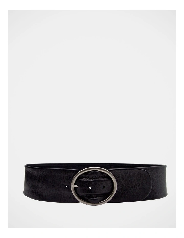 Peyton Leather Belt in Black
