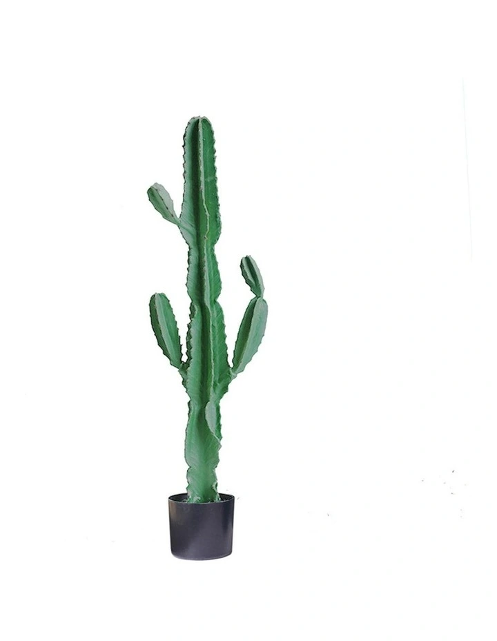 Potted Artificial 6 Heads Cactus Plant 120cm in Multi