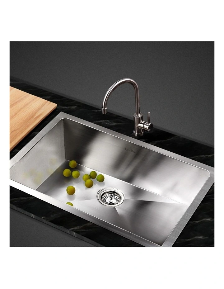 Single Bowl Laundry Stainless Steel Kitchen Sink 45X3MM Silver