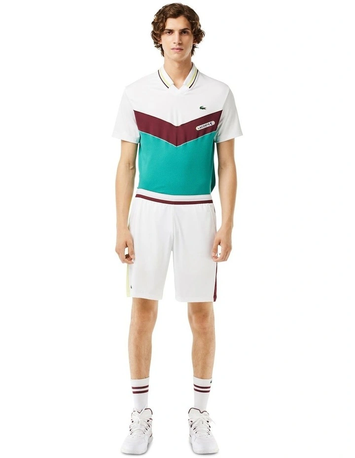 DM Tennis Shorts in White/Limeira