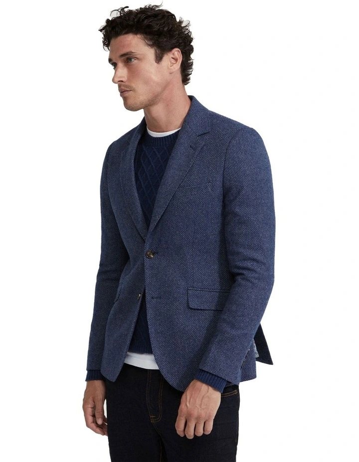 Blake Wool Rich Blazer in Blue