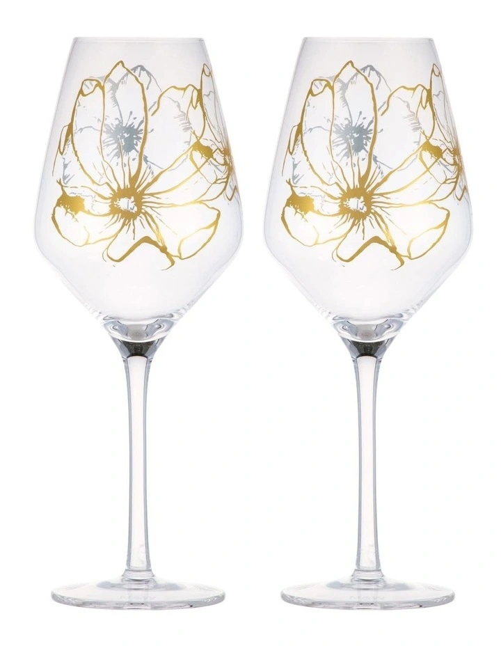 Wine Glass Gift Boxed Set of 2 520ml in Clear