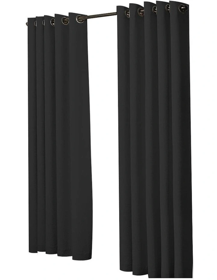 Marlow Blockout Curtains 180x230cm in Black