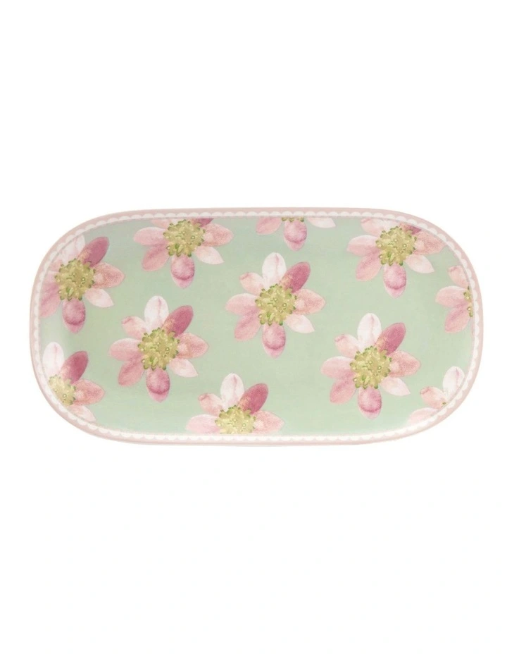 Primula Oval Platter 33x17.5cm Gift Boxed in Sage
