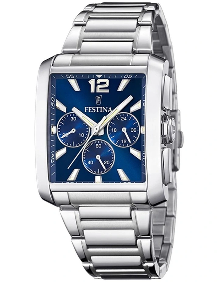 Chrono Stainless Steel Watch in Silver