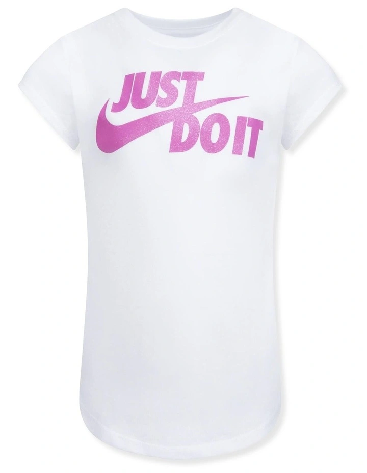 Just Do It Swoosh Split T-shirt in White
