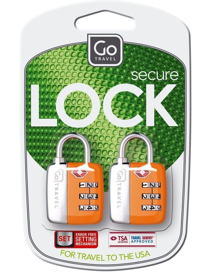 TSA Combi Padlock Twin Pack in Assorted