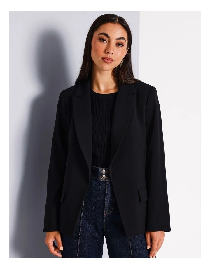 Ava Soft Blazer in Black