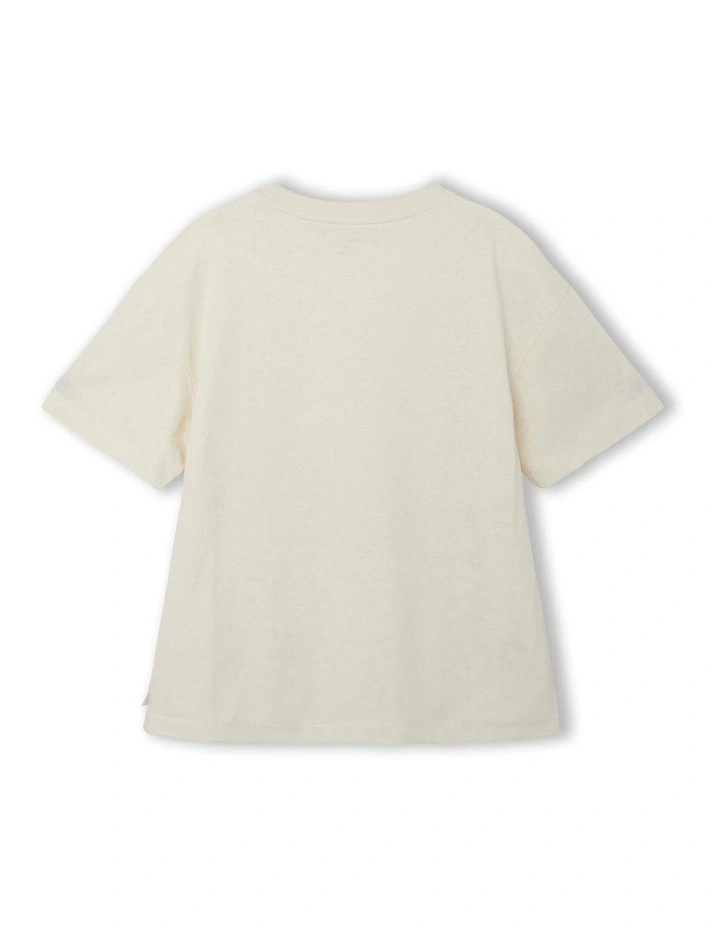 Ferdus Printed Boxy T-shirt in Buttercream