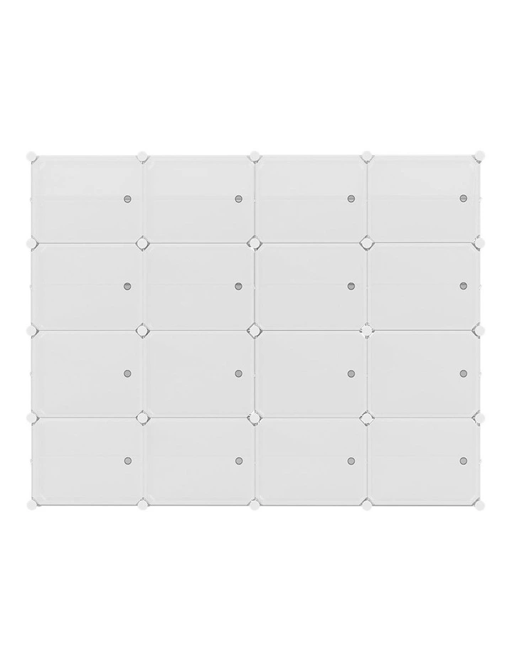 Artiss Shoe Cabinet DIY Storage Cube Shoe Box White 64 Pairs
