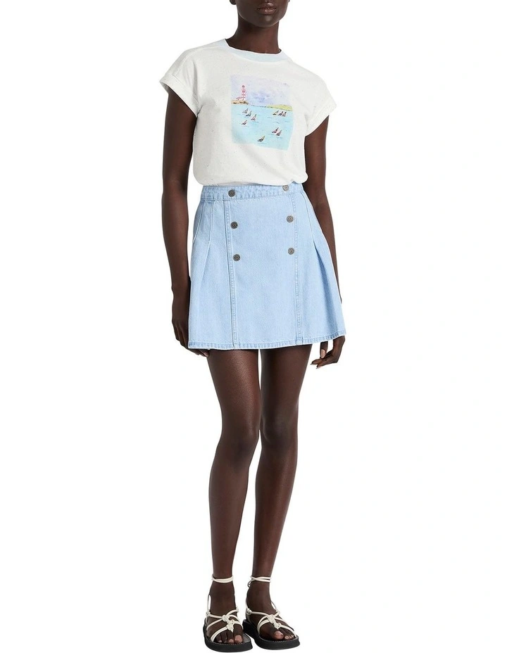 Let's Sail-a-brate! Tee in White Speckle